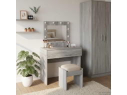 Vidaxl Mesa De Vestir Cinzeto 83 X 40 X 70 Cm Derivados De Madeira