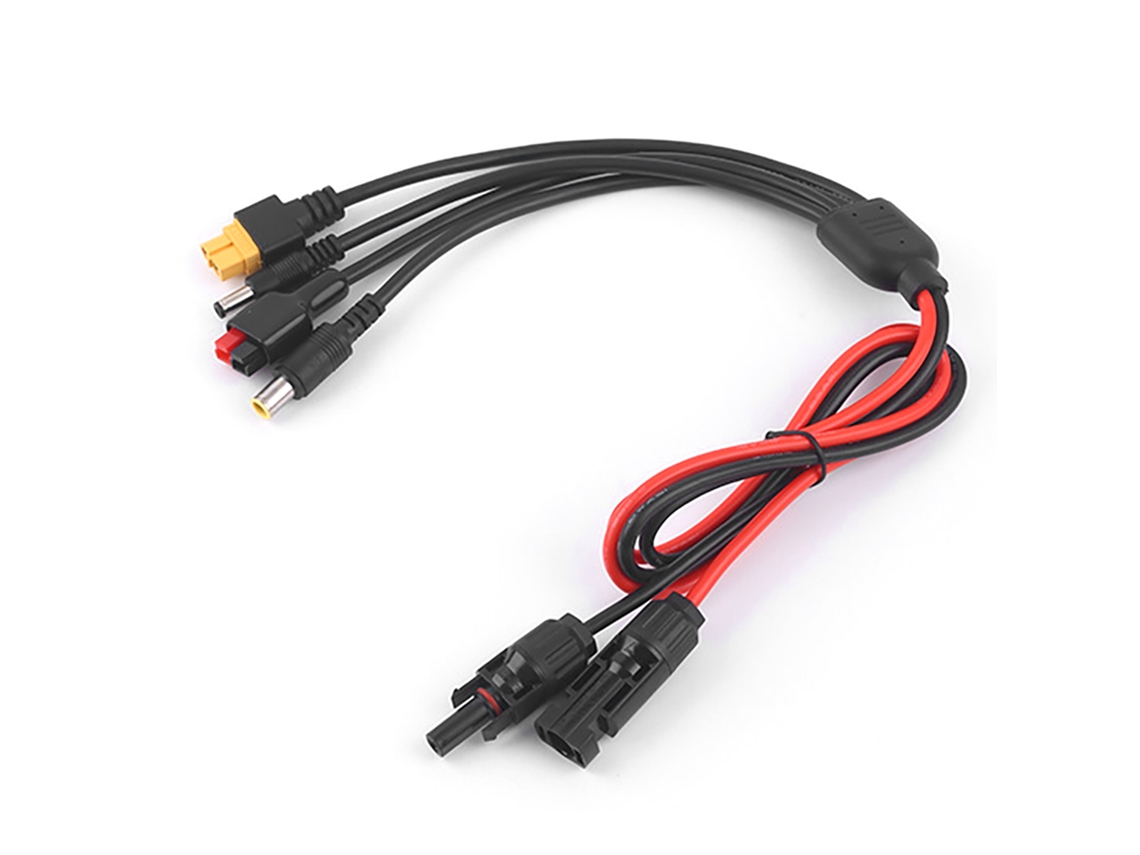 Cabo De Extensão Painel Solar 4 Em 1 Conector Dc5521 7909 Xt60 Fêmea 30a Pv Wire