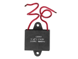 2 Capacitores de Arranque CBB61, 10μF, 250VAC, com Fio 14cm S/MARCA