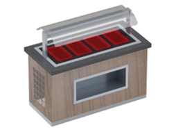 Buffet Quente Com Vidrocerâmica E Protetor De Tela 4 Gn 1/1 20 Acabamento Nm 1650x850x1320 Mm 2760 W 230/1v 11048nm1 Eurast