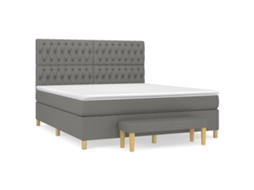Box Spring Bed, Box Spring Beds Vidaxl Cinzeto Tecido (180 X 200 Cm)