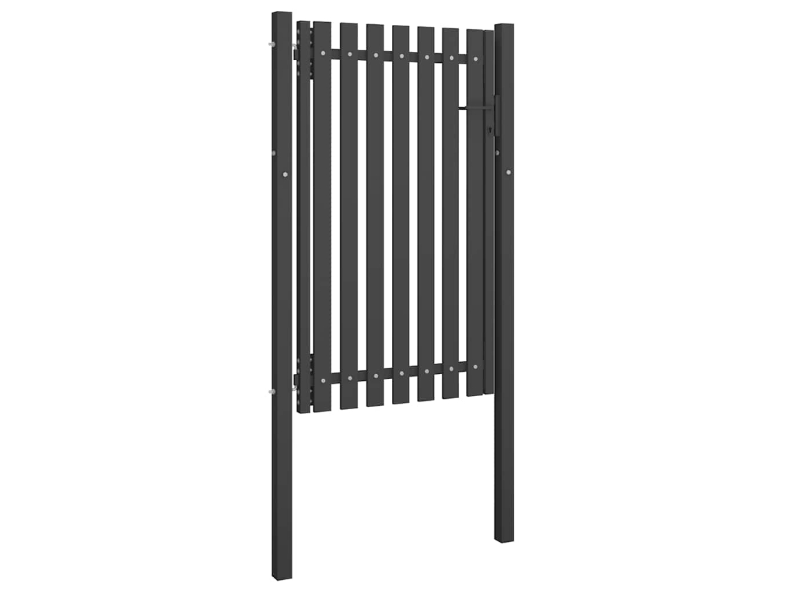 Porta de cerca de jardim em aço 100x150 cm antracite MAISON EXCLUSIVE