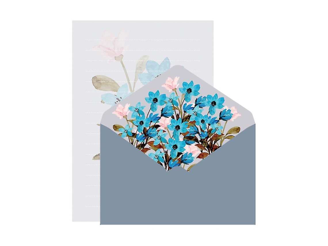 Conjuntos De Papel De Carta 8 Papéis De Carta E 16 Envelopes Olysi Shop