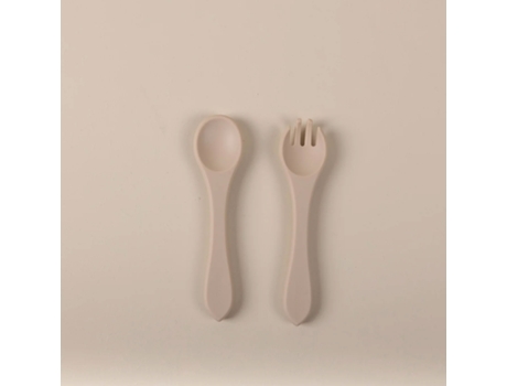Conjunto De Talheres De Silicone Bege Inaie Thl Beg