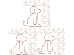 Conjunto de 3 clipes de papel com formato de tomate e cachorrinho, material escolar, clipes para casa e escola, metal