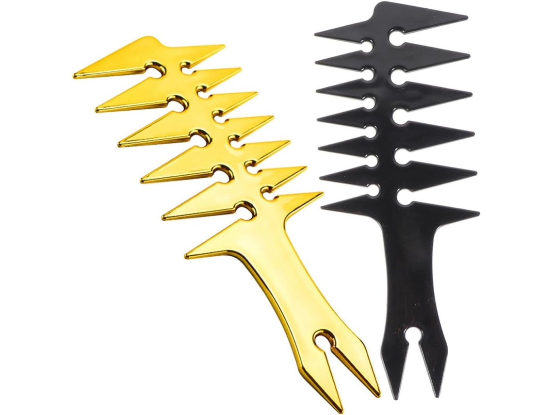 Pente Retro Masculino De 2 Peças Em Abs Con Dentes Largos, Confortável E Comfunção de Massagem.