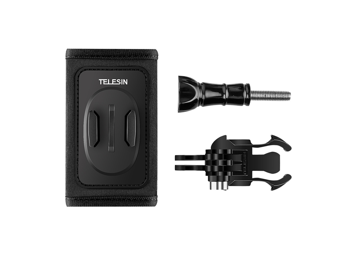 Telesin Action Camera Backpack Strap Mount Clip Holder Compatible With Dji Osmo Pocket Gopro Hero 8/7/6/5 Sjcam Sports Cameras LAXISCREED