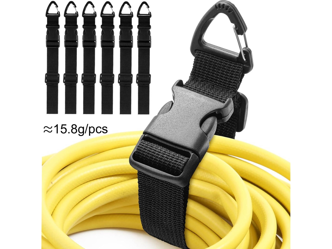 Conjunto De 6 Suportes Ajustáveis​​ Para Cabo Extensão Alta Resistência Com Clipe Travamento, 50, 01 Cm(versão Atualizada)