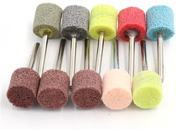 Disco Abrasivo De Polimento Fibra Nylon Com Haste 1/8 Polegada, Grãos