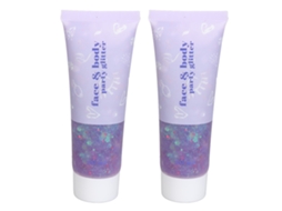 Gel De Glitter Corporal E Facial Holográfico Brilhante Roxo