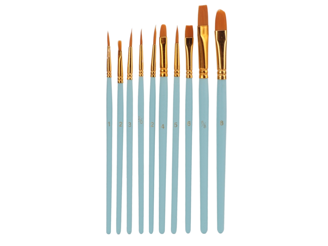 Pincel De Pintura Com Controle Preciso E Grip Confortável, Fácil De Limpar, Ideal Para Amigos, Iniciantes E Artistas, Cor Azul Claro