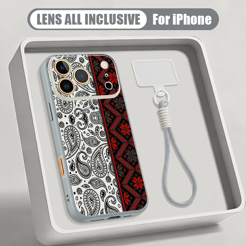 Capa Para Iphone 17 Com Cordão Magnético E Estampa Retrô (cinza), Pc