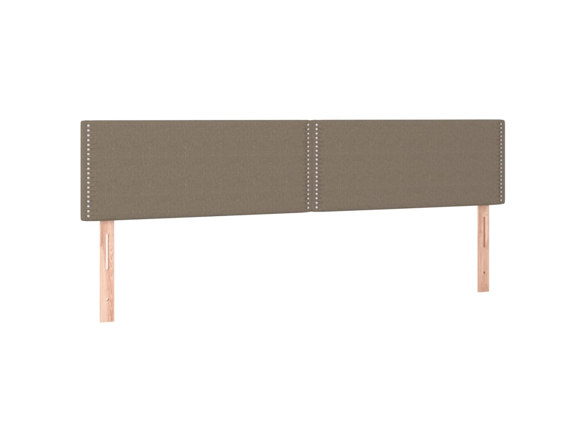 Cabeceira Cama 2 Pcs Tecido 90x5x78/88 cm Cinzento Acastanhado MAISON EXCLUSIVE