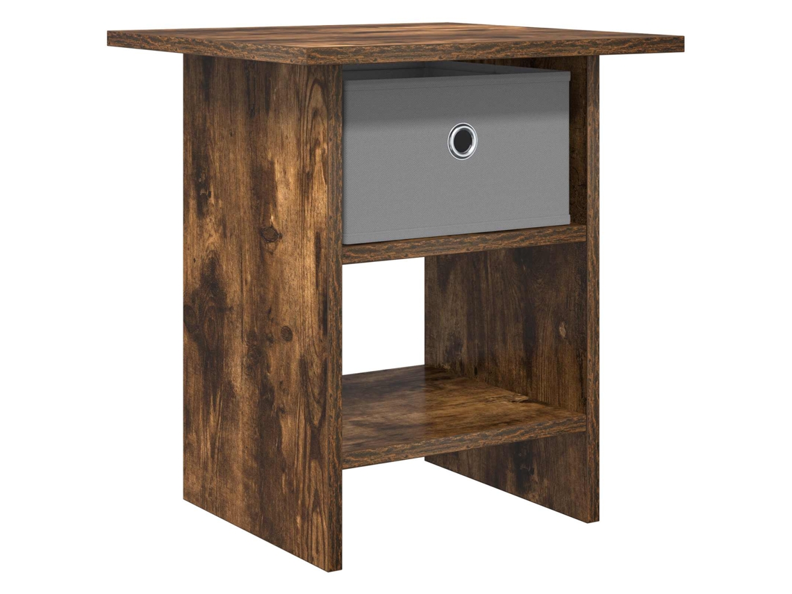 Mesa de cabeceira com Gaveta Carvalho Defumado 41x40x45 cm MAISON EXCLUSIVE