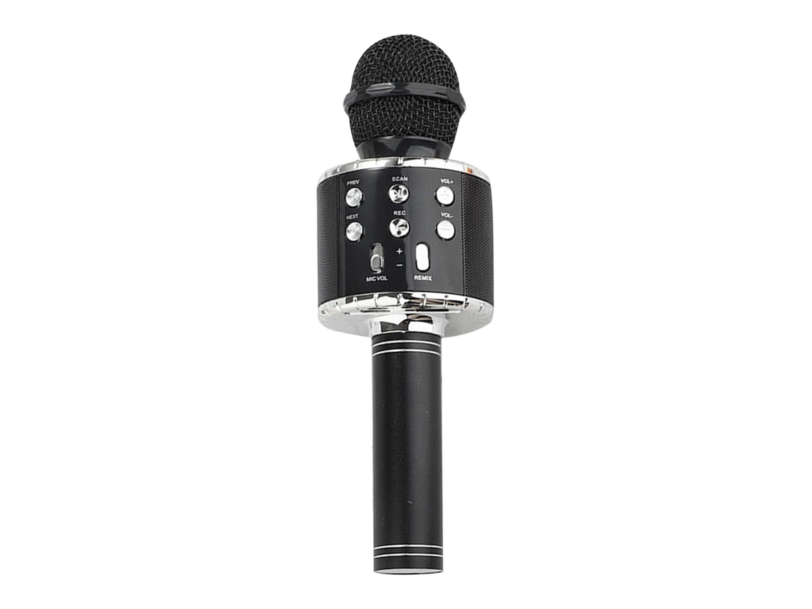 Microfone de Capacitor Sem Fio EOOCOO com LED e alto falante