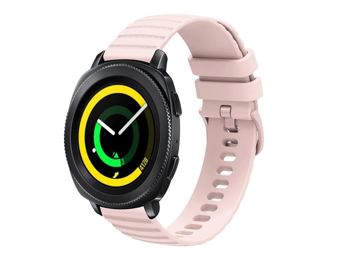 Pulseira De Silicone Sólida Com Estampa Ondulada E Bolinhas De 20 Mm Para Samsung Galaxy Gear Sport