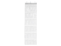 Bolsa de Armazenamento Suspensa Transparente com 24 Bolsos para Sapatos e Acessórios Organizer Rack S/MARCA