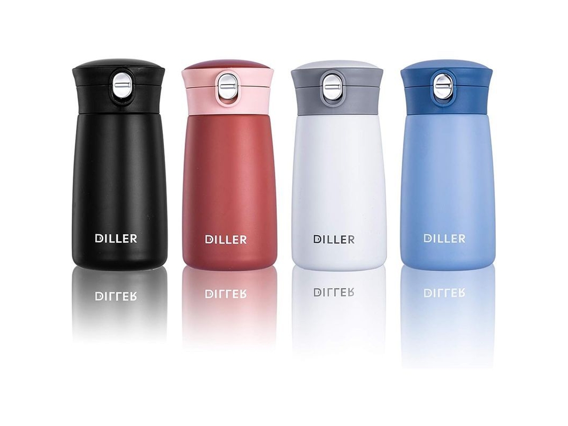 2026 botella de Agua Flask Linjou 230ml Acero Inoxidable 18/8 Mantiene Caliente 12h Fría 24h Azul