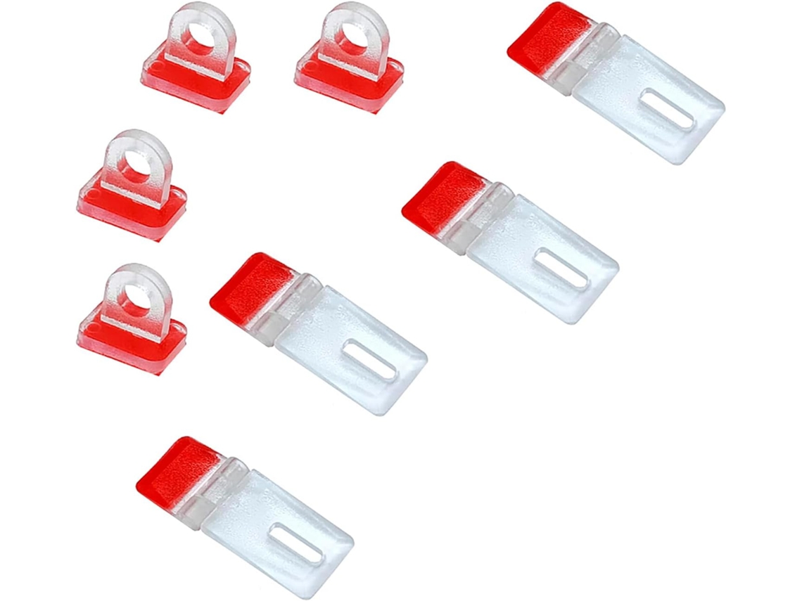 Conjunto De 4 Fechos Autoadesivos Transparentes Em Miniatura, 1,1 X