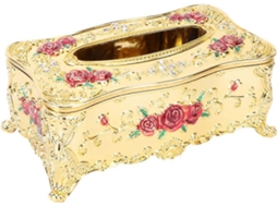 Caixa De Lenços Decorativa Com Decorações Antigas Para Quarto, Escritório, Cozinha, Penteadeira, Ouro Vermelho Aquaforge