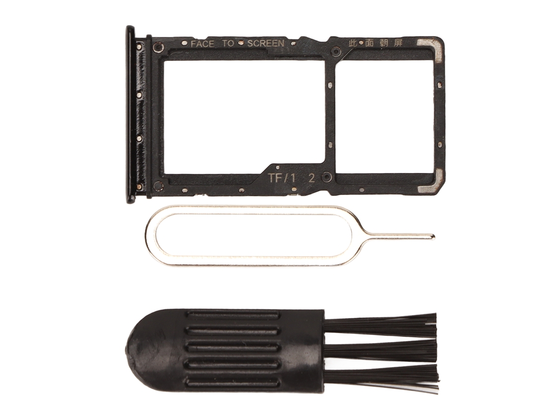 Aetheria conjunto Prato Cartão Sim com Pino e Escova para Redmi Note 7 Note 7 Pro Preto
