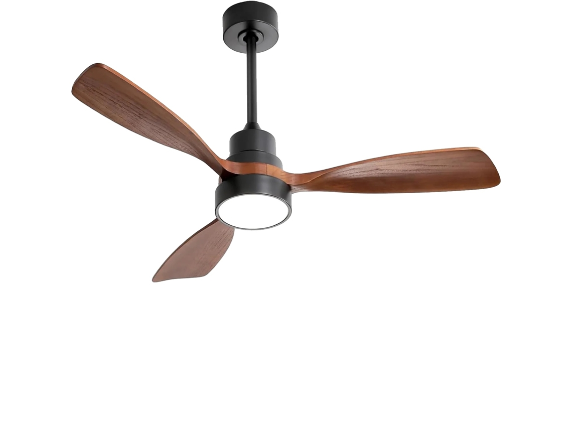 Ventilador De Teto, 48 Polegadas, Controle Remoto, Marrom, 30w, 220 V