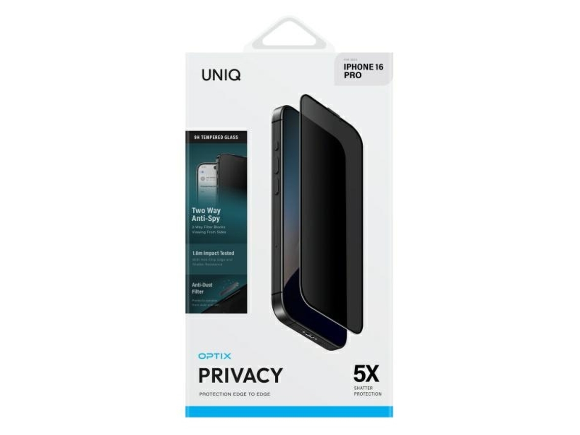 Película de Ecrã Avec Applicateur para iPhone 16 Pro UNIQ Vidro Temperado