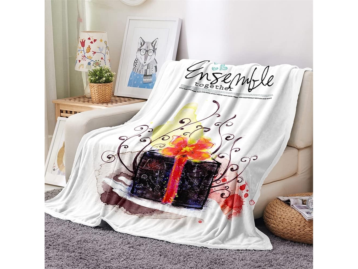 Manta de Flanela Fansu Quente e Macia Inverno em Microfibra 3d Ideal para Cama Ou Sofá Adequada Adultos Crianç