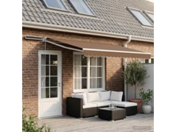 Vidaxl Toldo Retrátil Elétrico Cinzento-acastanhado 4 × 3 M