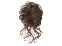 2026 tocón de Pelo Rizado Desordenado de Pelo Sintético Marrón Claro Moda