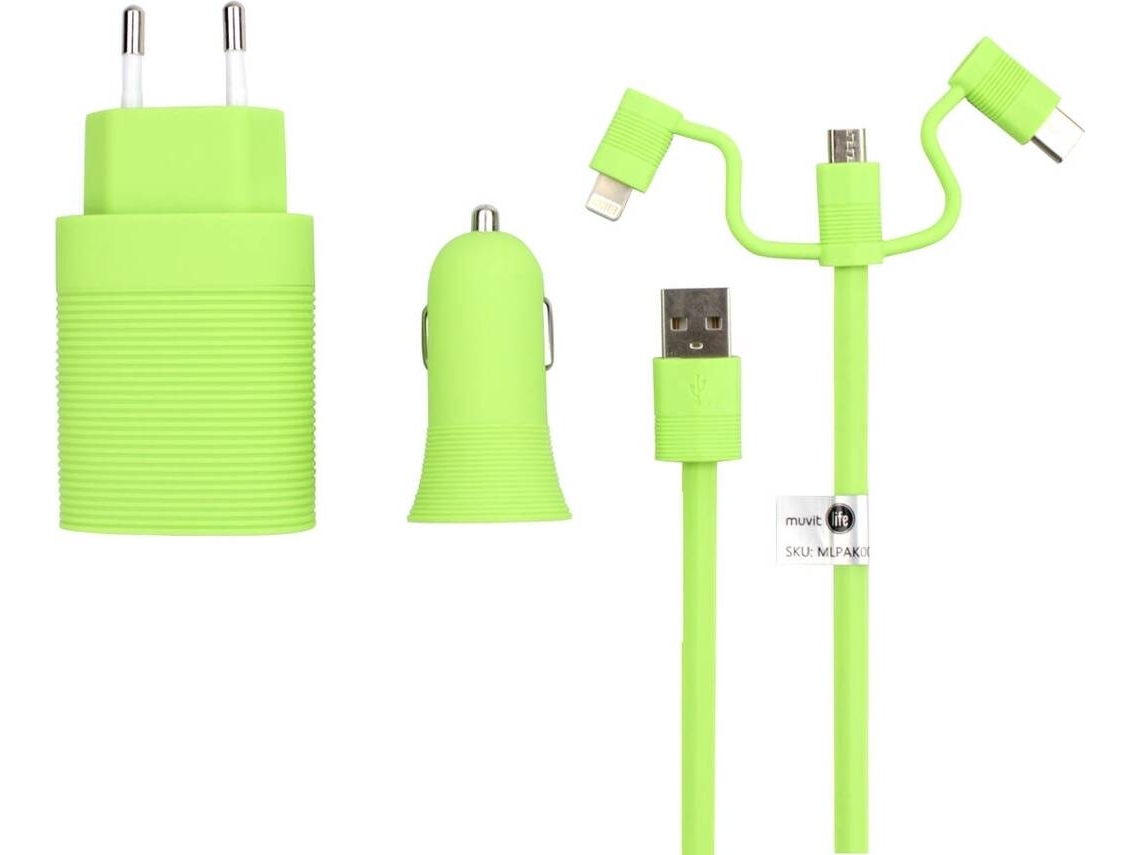 Kit carregamento MUVIT MLPAK0027 Verde