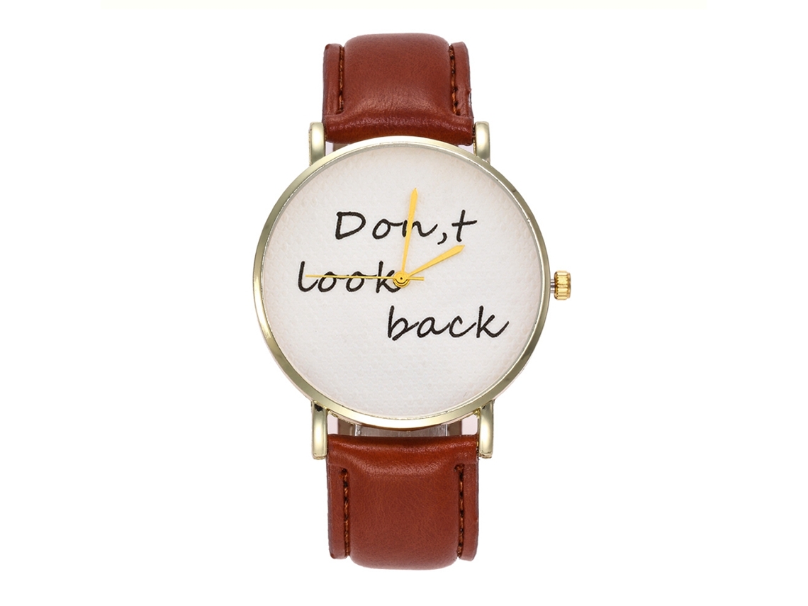 Reloj De Cuarzo Unisex Con Correa De Cuero Pu Casual Zhoulianfa Color Café Claro
