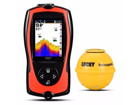 Sonda Portátil Lucky Sem Fios para Pesca Localiza Peixes Informa Profundidade