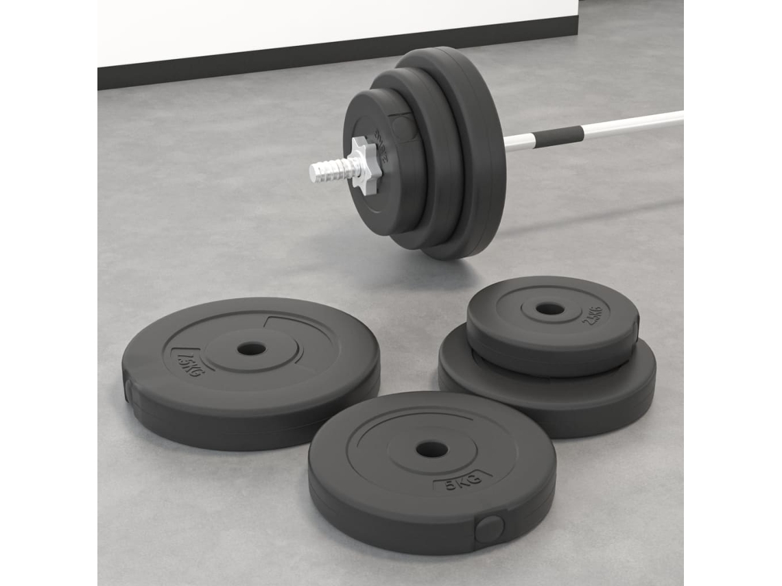 Vidaxl Discos De Musculação 6 Pcs 30 Kg Cimento