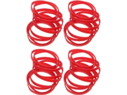 Elásticos multiuso Homoyoyo 500 de alta elasticidade nas cores vermelho e verde, ideais para projetos de colchas e pastas.
