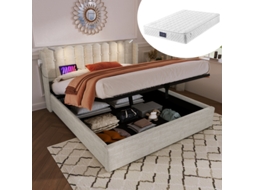 Cama Casal, Amplo Espaço de Armazenamento, Robusta, Durável, Design Prático, Fácil Instalação, Qualidade Superior, Colchão Não Incluso
