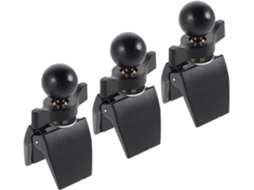 Suporte Para Celular Veicular Com Clipe Para Saída De Ar, Em Plástico Preto, Com Esfera De 17 Mm.