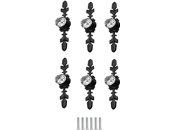 Puxadores De Cristal Para Armários, Puxadores De Cristal Para Portas, Conjunto De 6 Peças Com Placa Liga Zinco Para