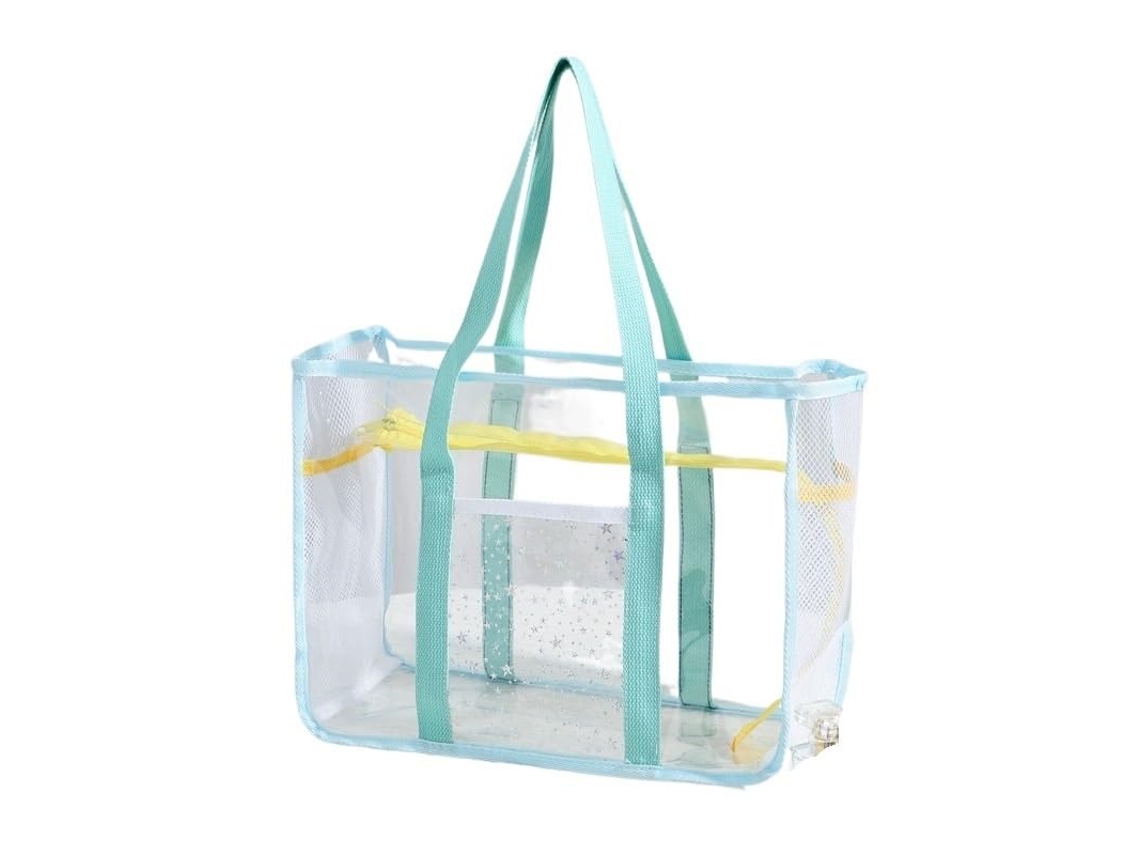 Bolsa De Praia Feminina Para Atividades Ao Ar Livre Pvc Transparente Para Viagem Armazenamento Prático Natação-verde