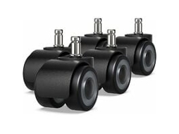 Pacote com 5 rodízios para cadeira de escritório 11 x 22 mm, rodas duplas Desi Slowmoose