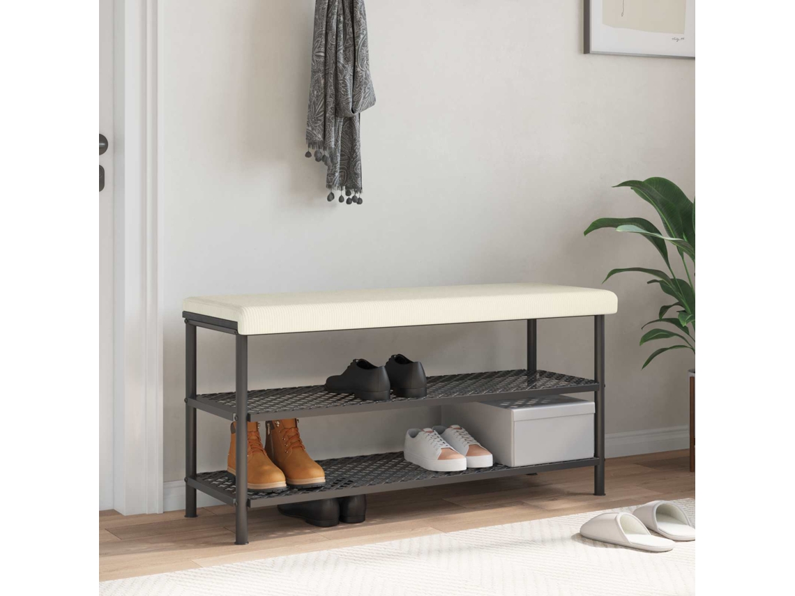 Vidaxl Almofada De Banco Cordão Creme Profundidade 35 Cm