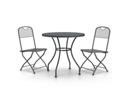 Garden Dining Set, Garden Dining Sets Vidaxl Antracite Malha (ø 80 Cm Table)