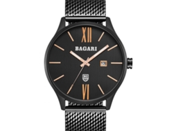 Reloj Sport Hombre Bagari Quartz Metal Impermeable Moda Negra