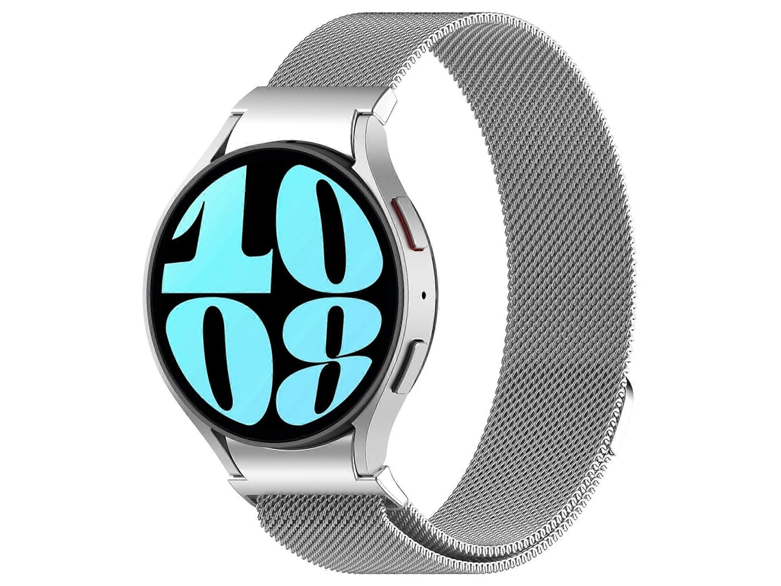 Pulseira De Metal Magnética Estilo Milan Com Botão Para Samsung Galaxy Watch 6