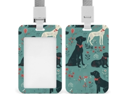 Clipe Crachá Com Carimbo De Cachorrinho Fofo E Cordão, Porta Crachá, Cordão Identificação, Porta Crachá