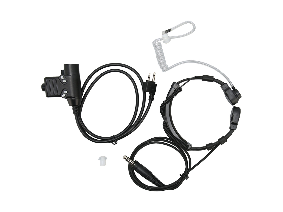 Aetheria adaptador Ptt U94 com Microfone de Gola e Fone de Ouvido para Rádios Alan e Midland