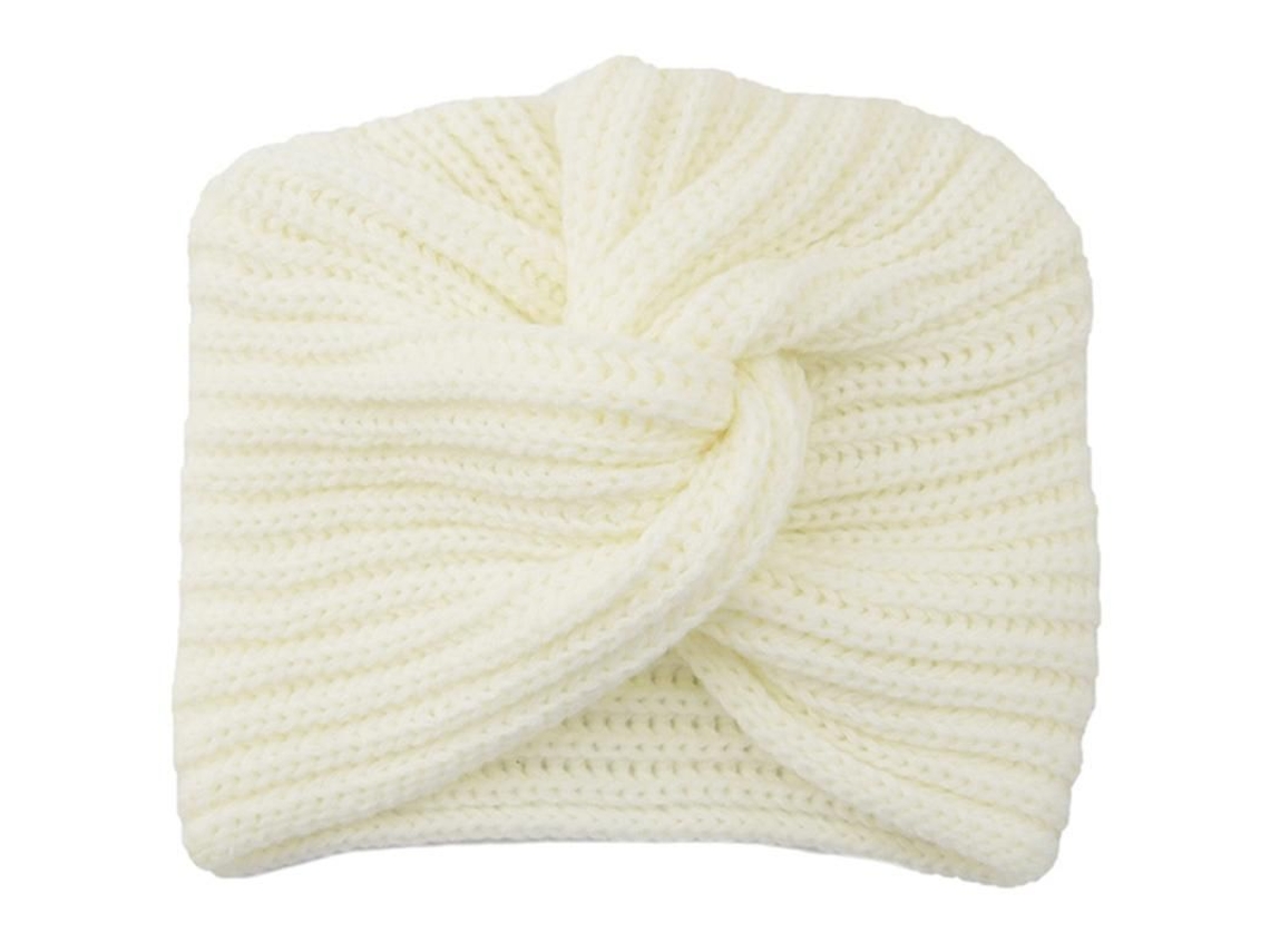 2026 gorro de Lana Tejido para Mujer Con Torsión Cruzada, Bandeau Casual Y Elegante