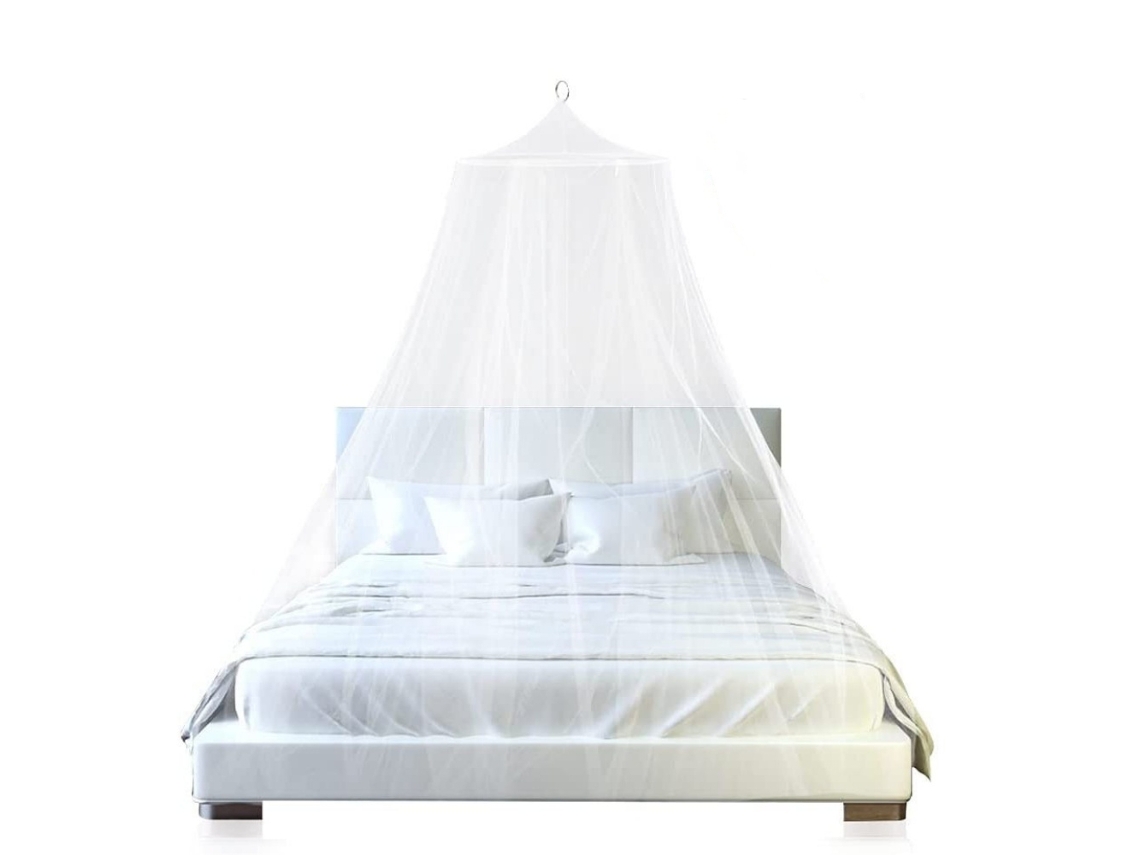 Dossel De Cama Ultra Grande Em Formato De Cúpula, Elegância Romântica Para Camas De Solteiro A King Size, Dossel Branco Com Malha Fina Repelente Natur