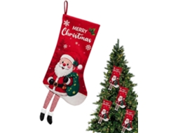 Meias De Natal Decorativas Para Árvore, Suporte Grande Para Doces Pendurado |