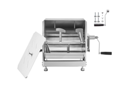 Mezcladora de carne manual Succebuy de 60 l con tanque basculante para salchichas